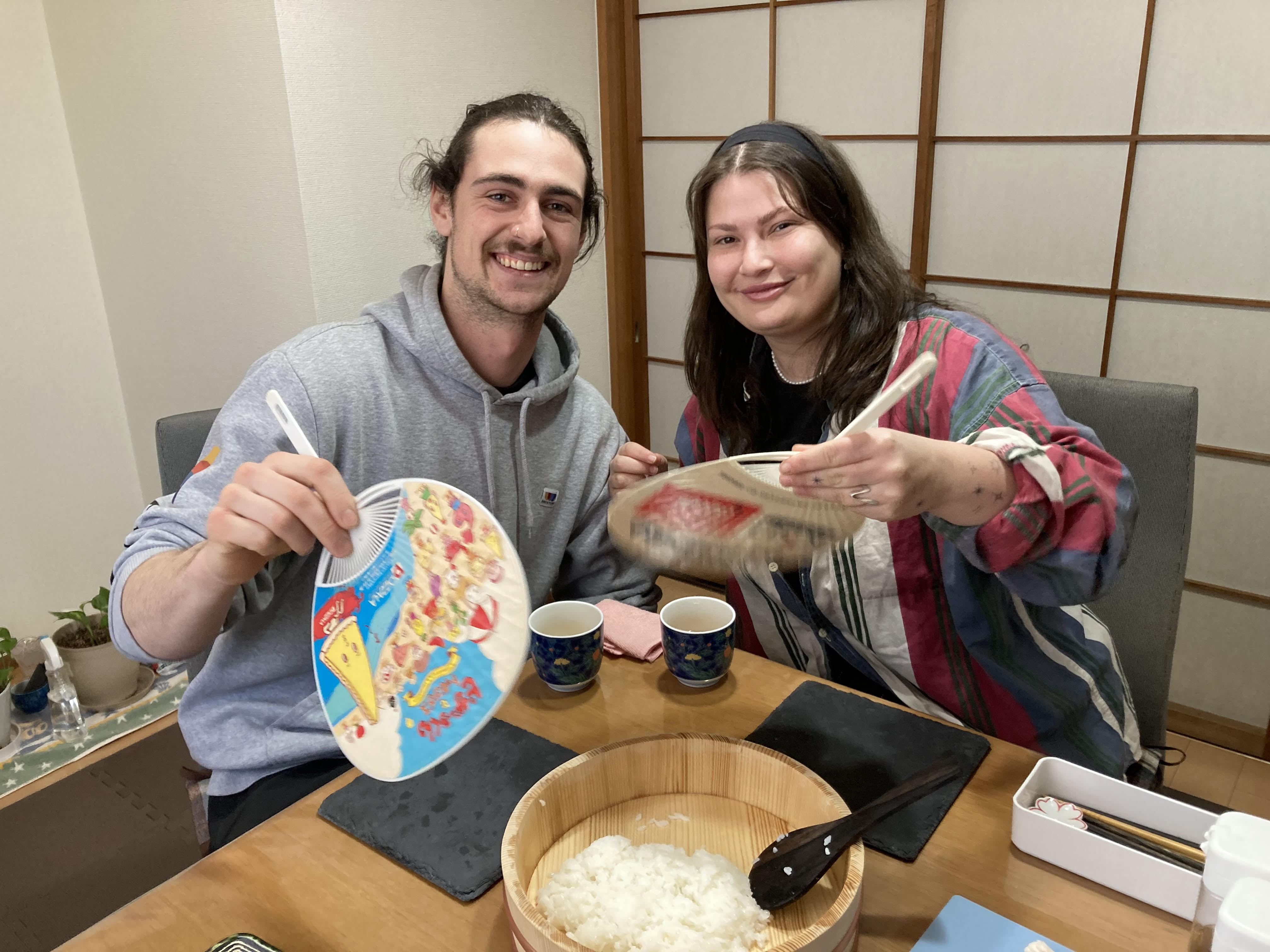 3 Kinds of Sushi, Japanese Steamed Egg Custard and Miso Soup in Home Cooking Studio