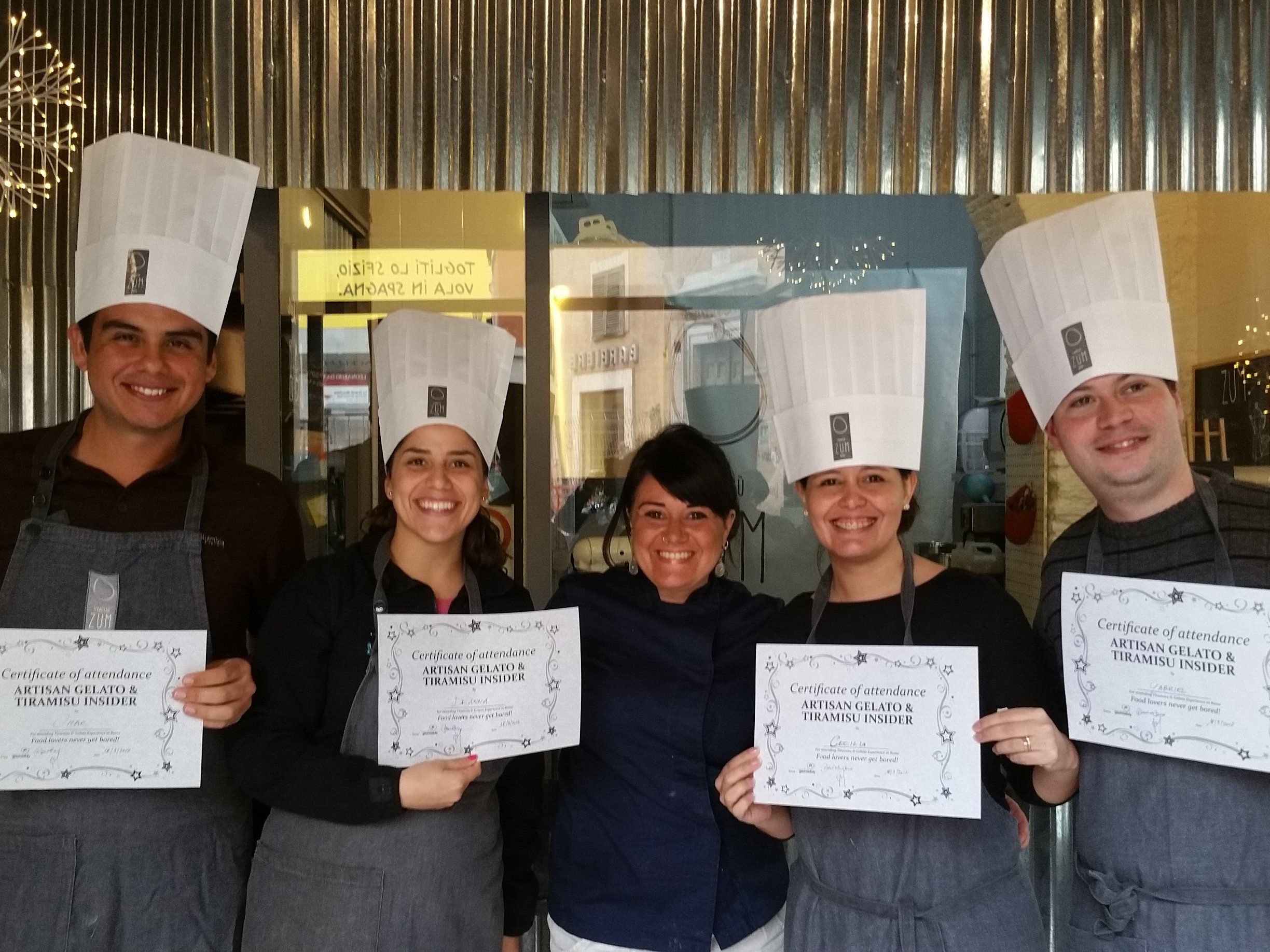 Gelato & Tiramisu Cooking Class in Rome near Campo de' Fiori