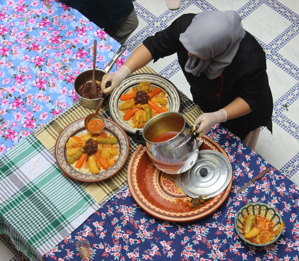 Cours de cuisine marocaine authentique et expérience du marché local