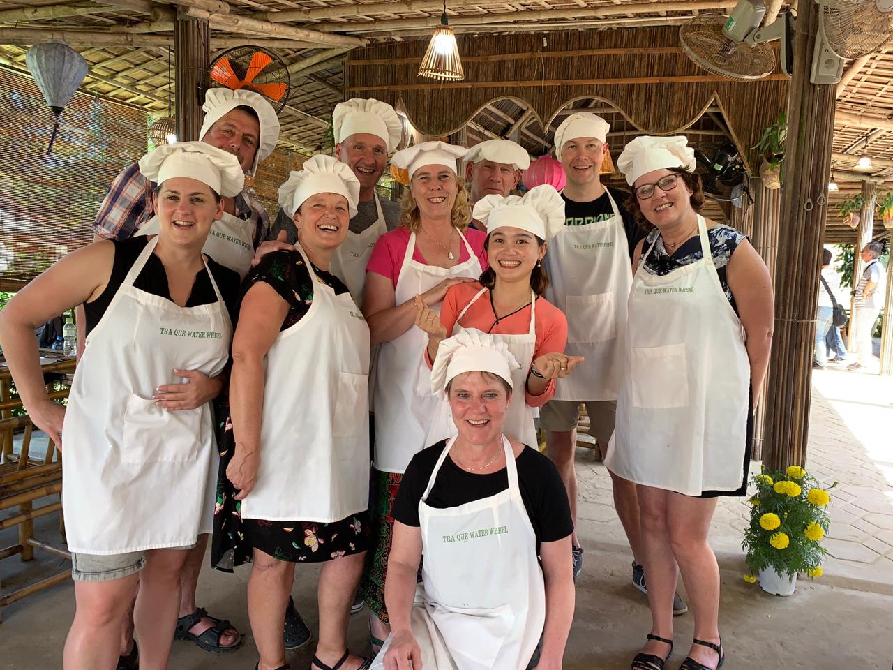 Tra Que Water Wheel Cooking Class with Organic Herb Garden Visits