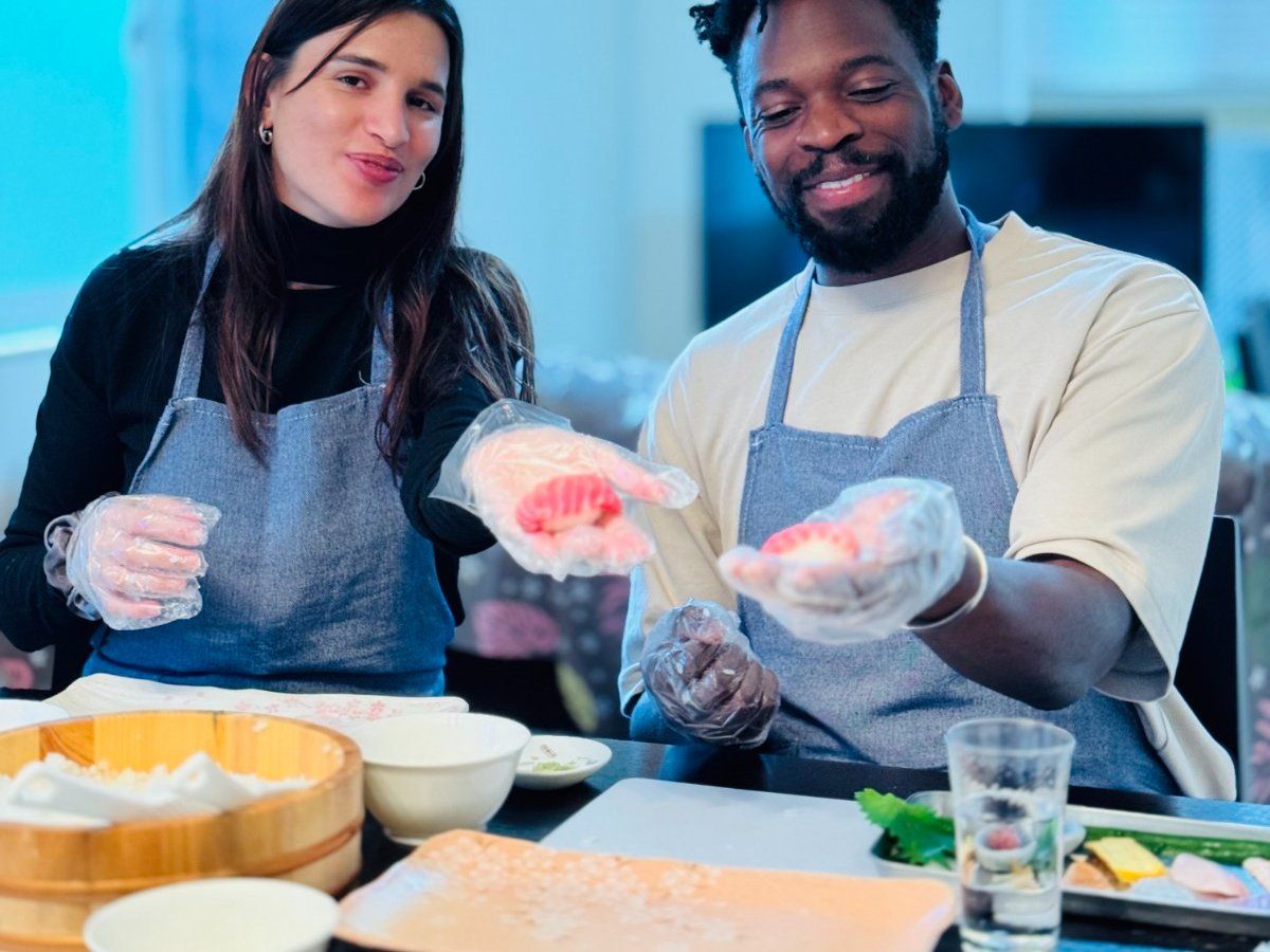 Authentic Sushi Making Experience with a Pro Japanese Chef & Local Supermarket Tour (Private or Small Group)