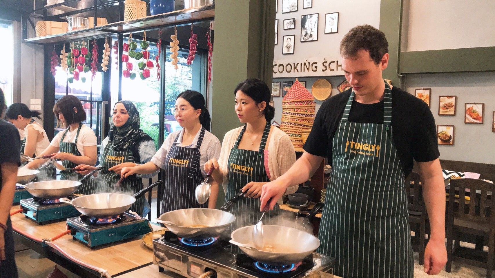 Explore a Morning Market and Cook Classic Thai Dishes in Silom
