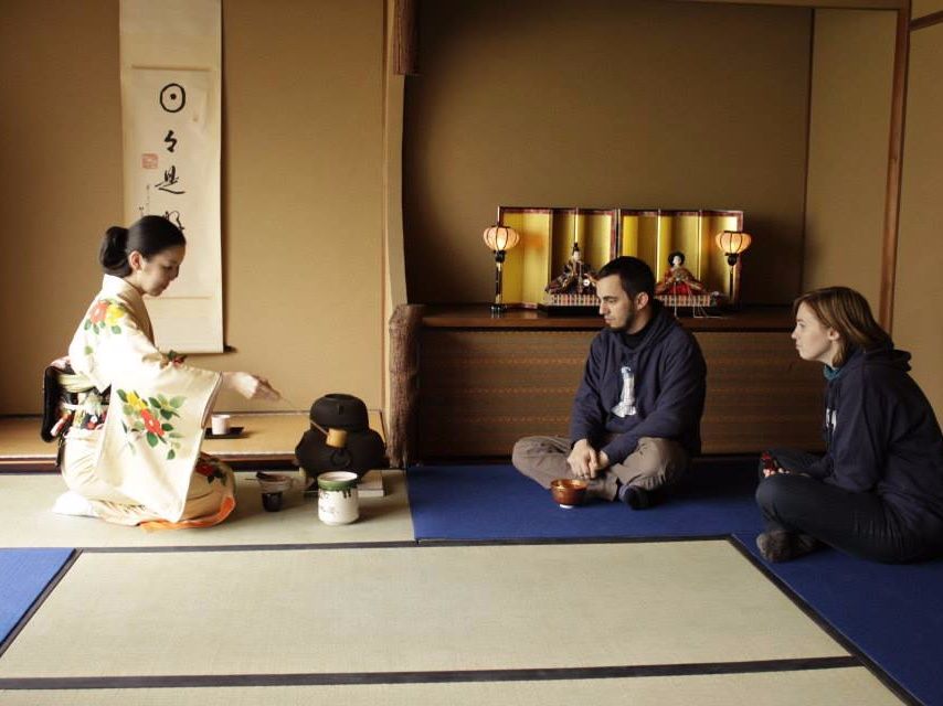 Tea Ceremony Camellia Tea Ceremony with Camellia Flower in Kyoto