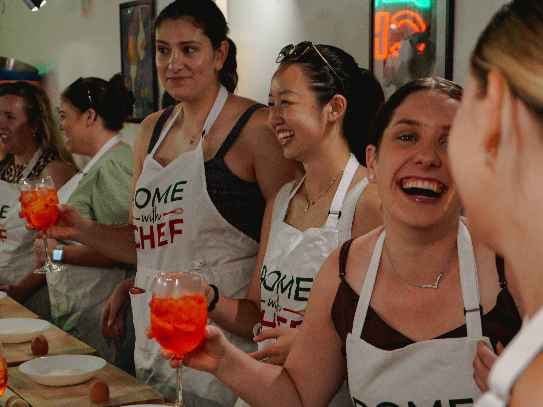 Fresh Pasta Cooking Class with 3 Spritz Cocktails in Rome