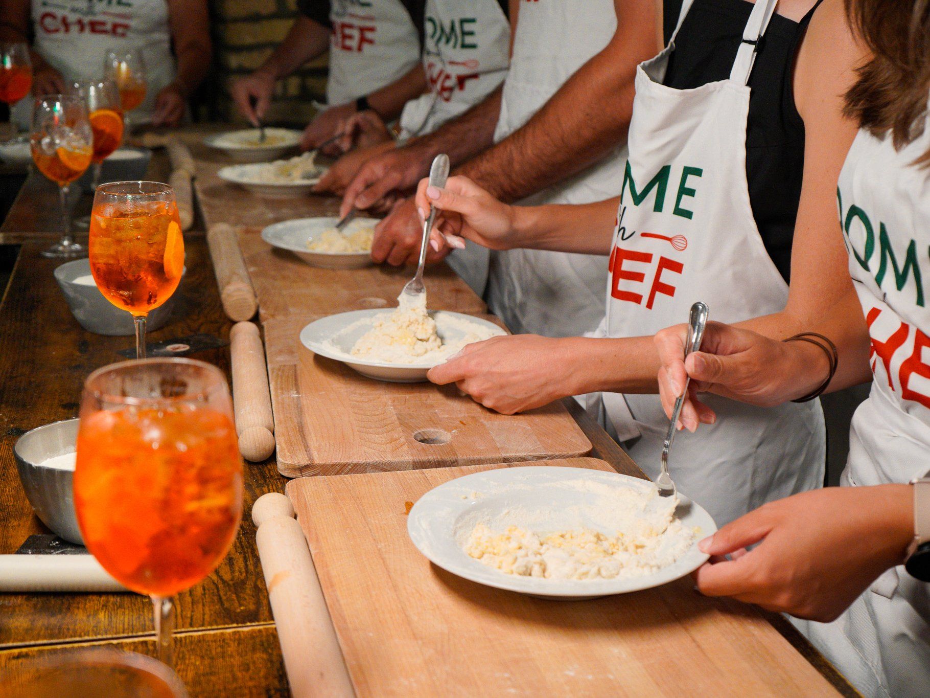 Fresh Pasta Cooking Class with 3 Spritz Cocktails in Rome