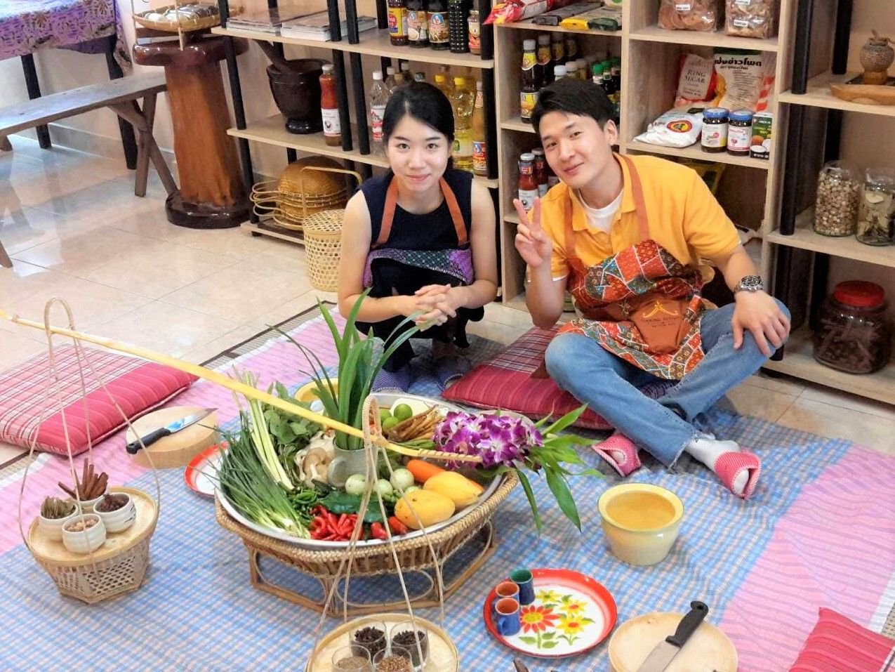 Fresh Market Tour & Authentic Thai Lunch Cooking with Passionate Chef