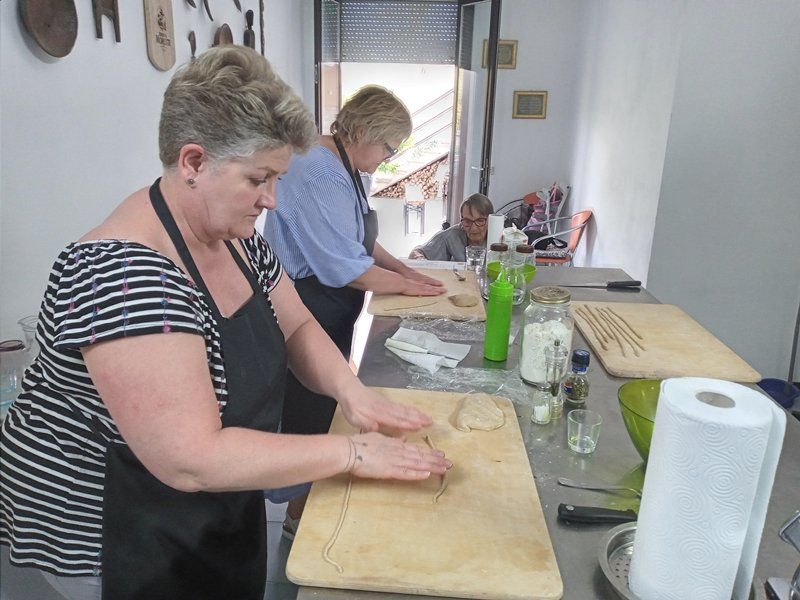 Cooking and Drinking in a Tuscan Farmhouse