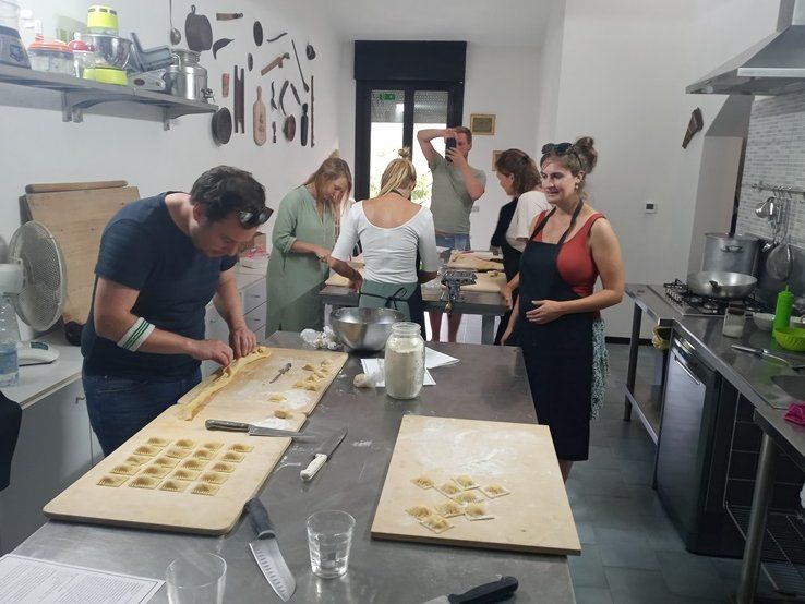 Cooking and Drinking in a Tuscan Farmhouse