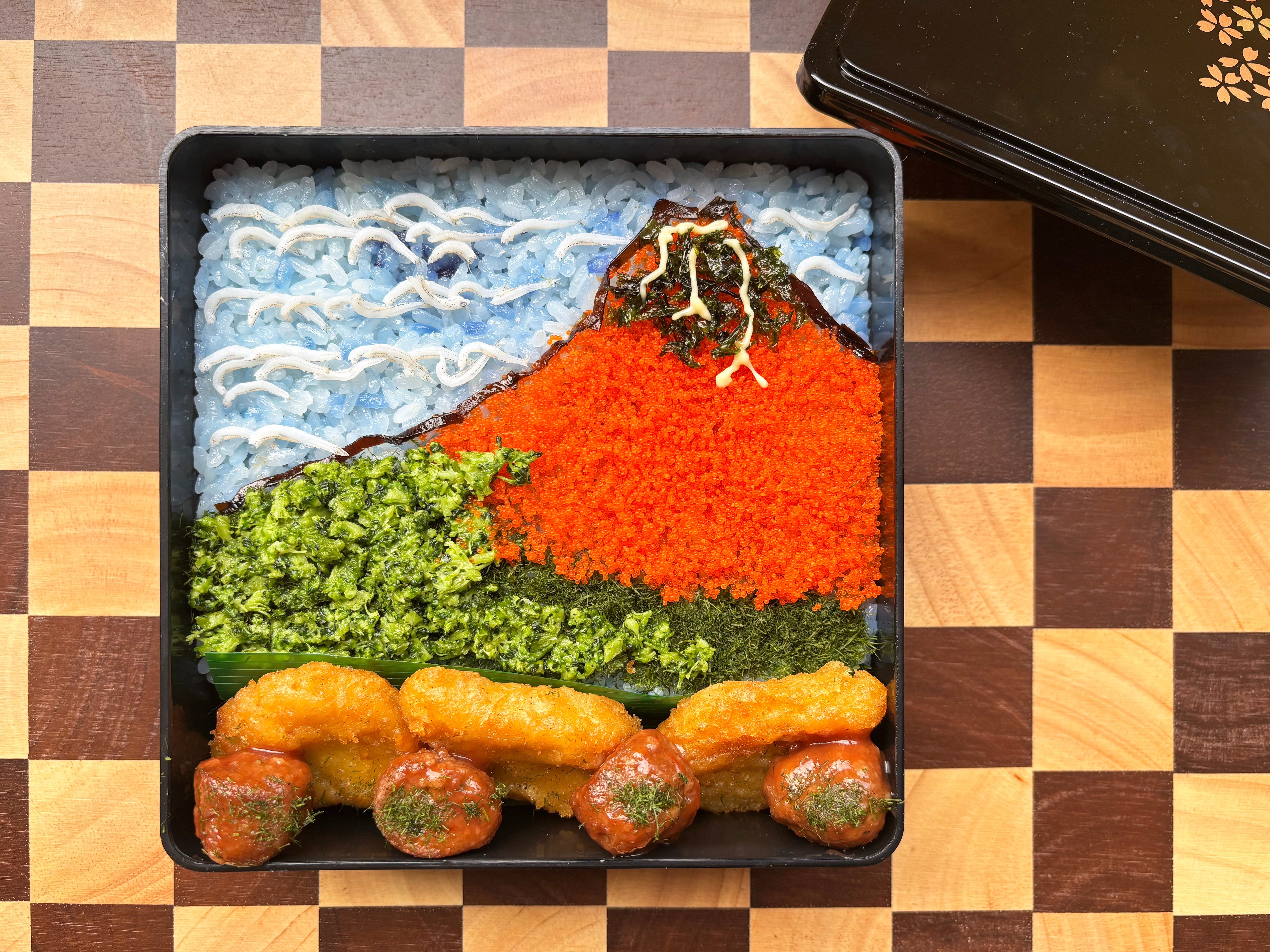 Hokusai Red Fuji–Inspired Character Bento Art Experience