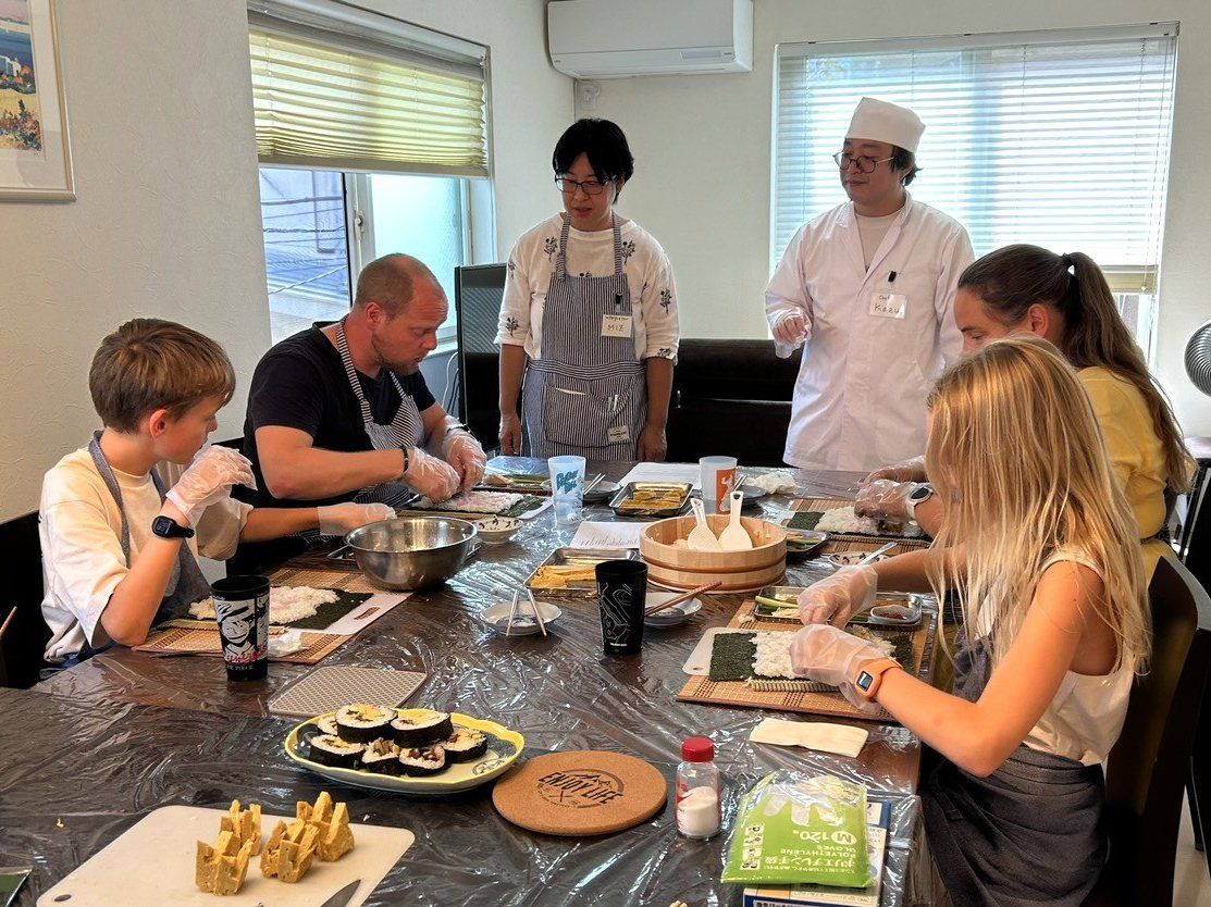 Traditional Japanese Sushi Rolls & Japanese Rolled Omelette Making with a Pro Chef + Local Supermarket Tour