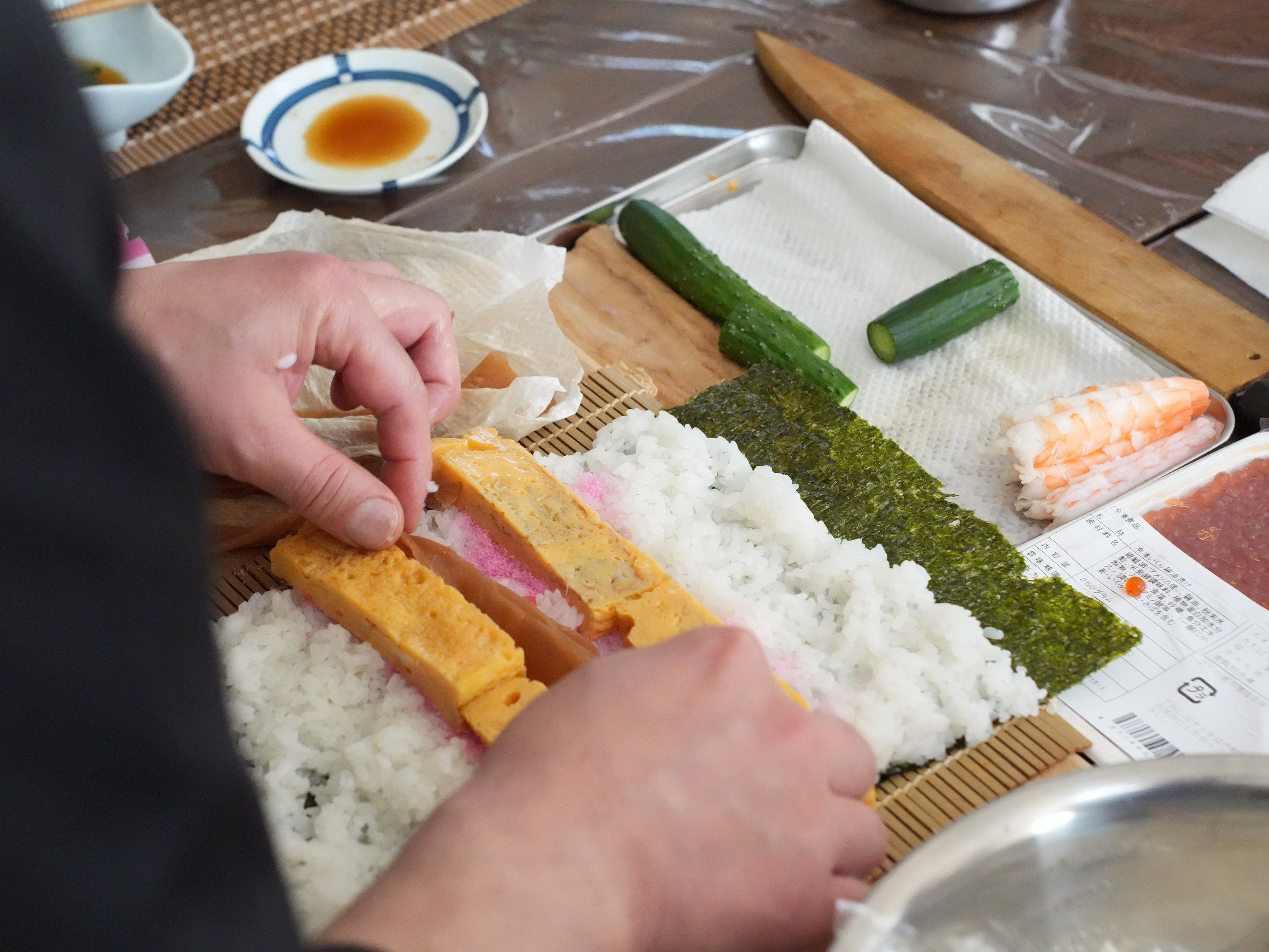 Traditional Japanese Sushi Rolls & Japanese Rolled Omelette Making with a Pro Chef + Local Supermarket Tour