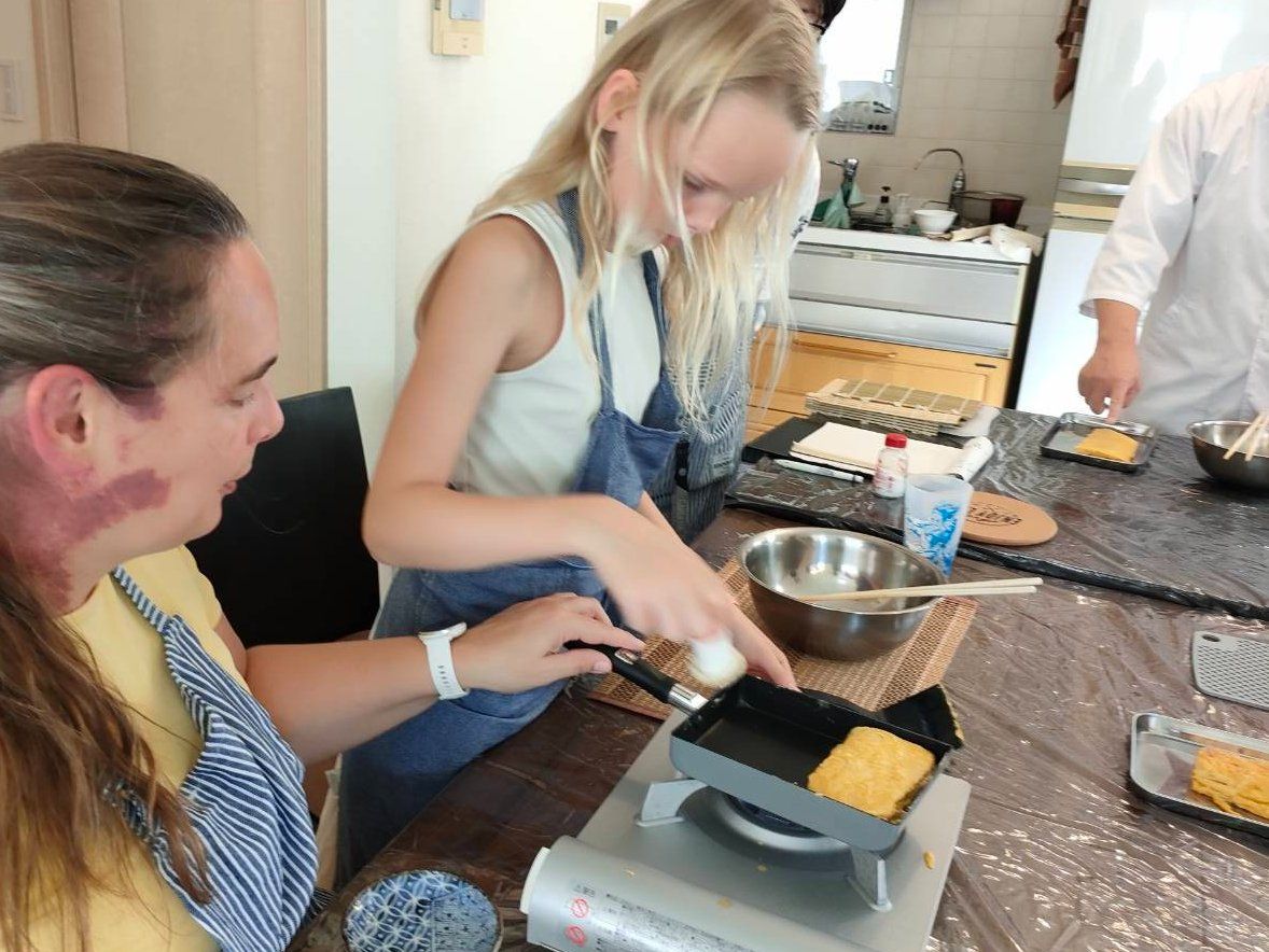 Traditional Japanese Sushi Rolls & Japanese Rolled Omelette Making with a Pro Chef + Local Supermarket Tour