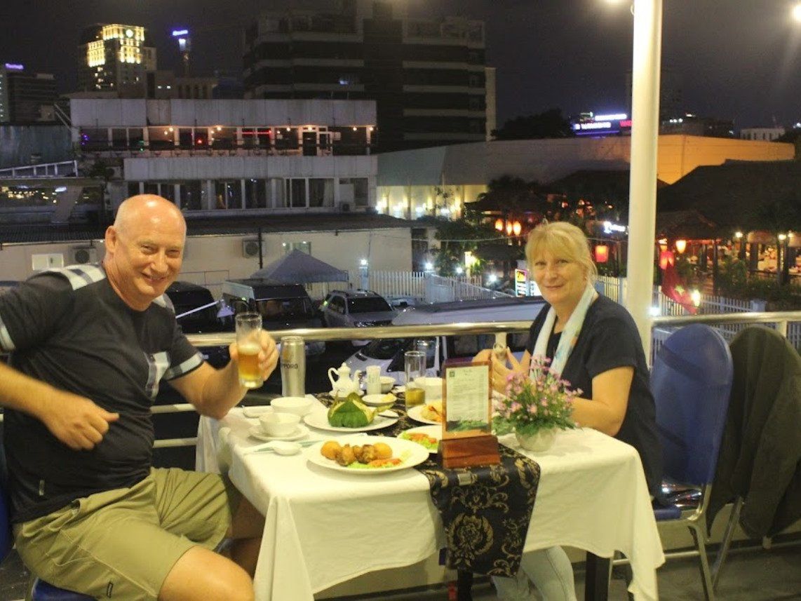 Dinner While Cruising Along Saigon River