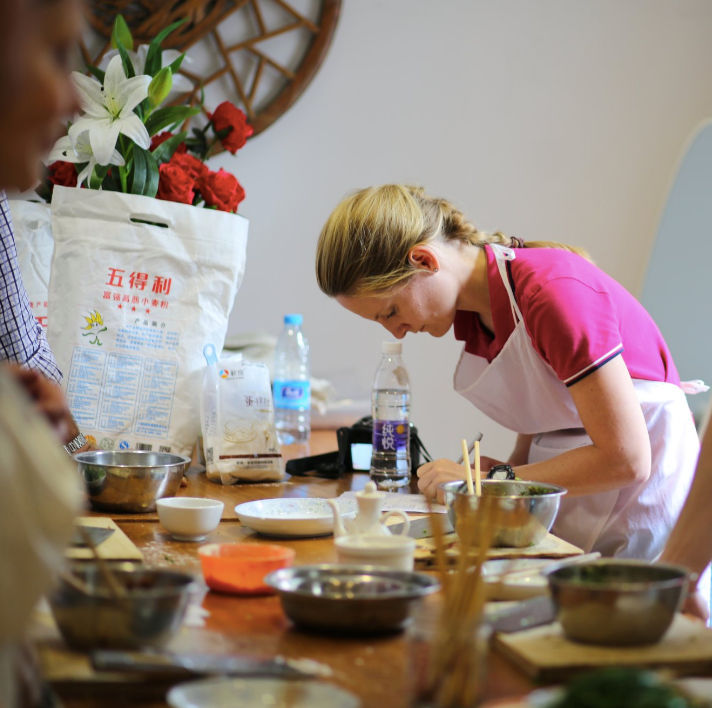 Cook with the Chef: Dumpling or Dim Sum Class from Scratch with Market Tour and Condiments class