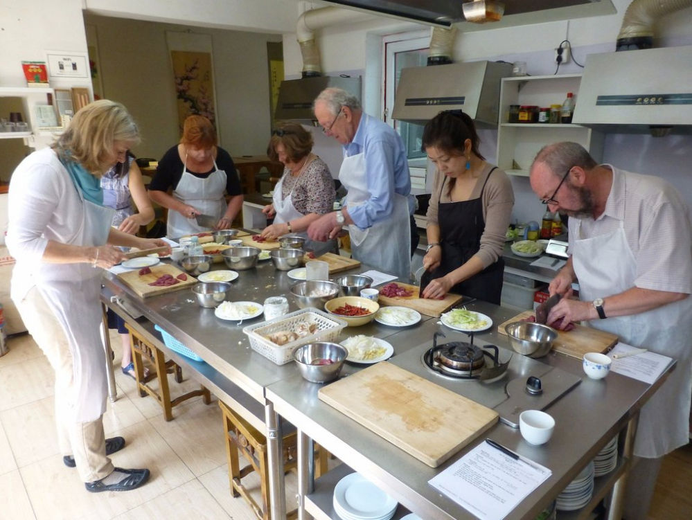Cook with the Chef: Dumpling or Dim Sum Class from Scratch with Market Tour and Condiments class