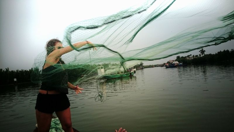 Eco Cooking Class & Fishing Tour on Bamboo Basket Boat