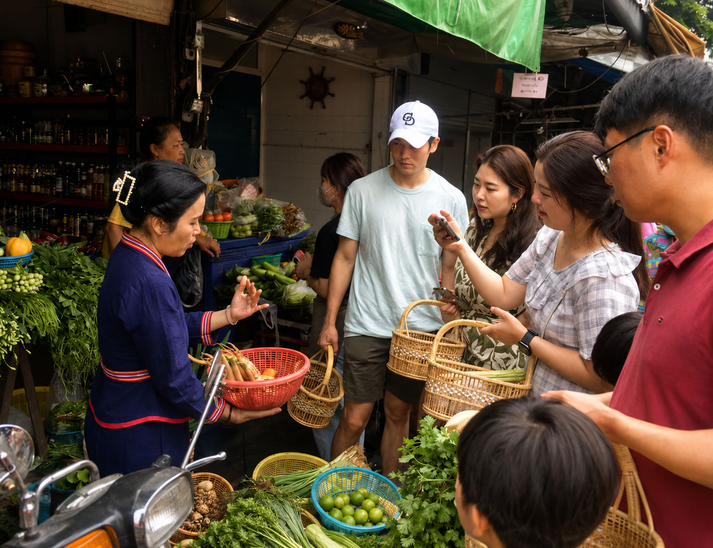 Explore a Morning Market and Cook Classic Thai Dishes in Silom
