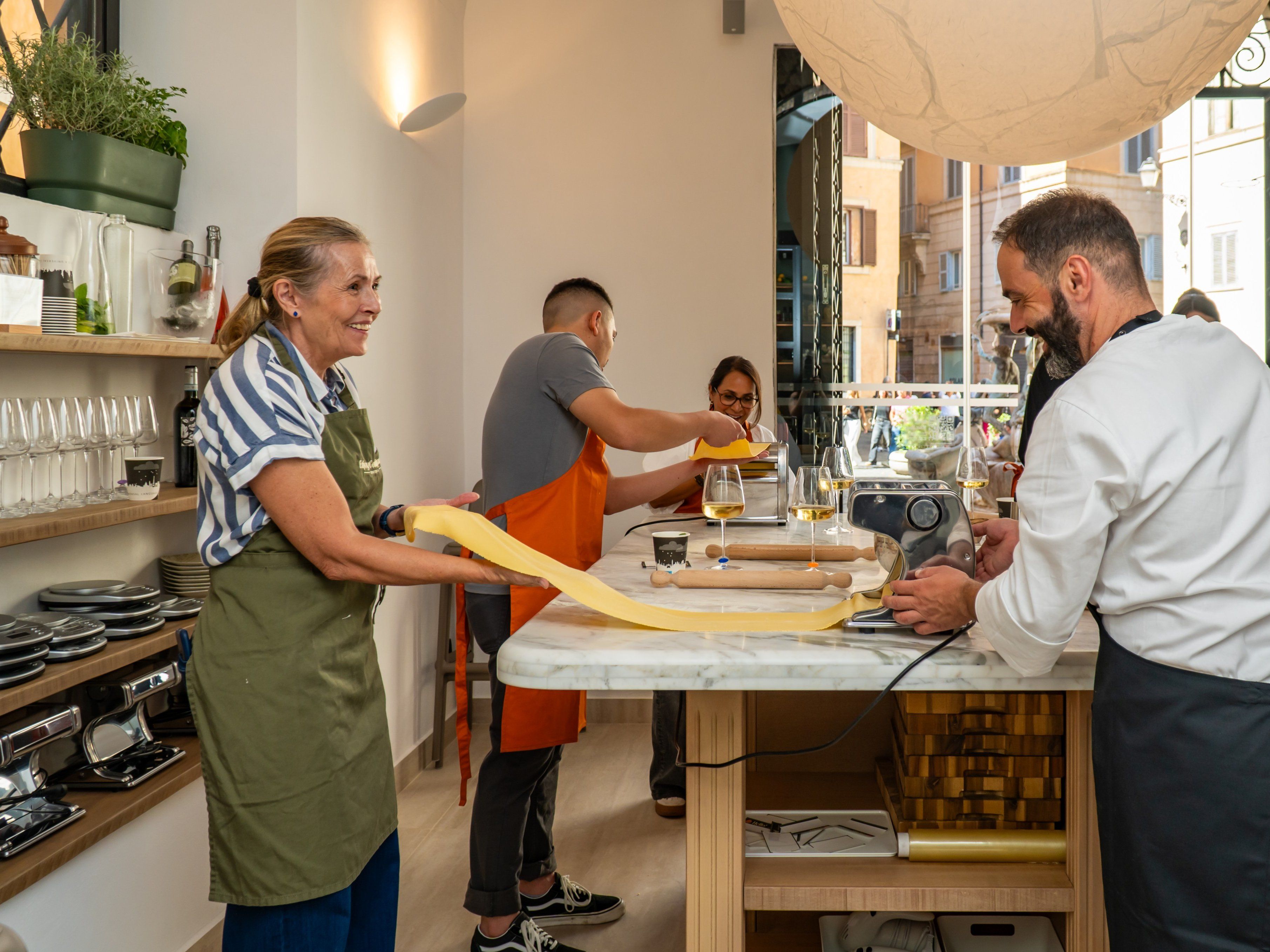 Farmer's Market Tour & Authentic Pasta-Making Experience with Fine Italian Wine