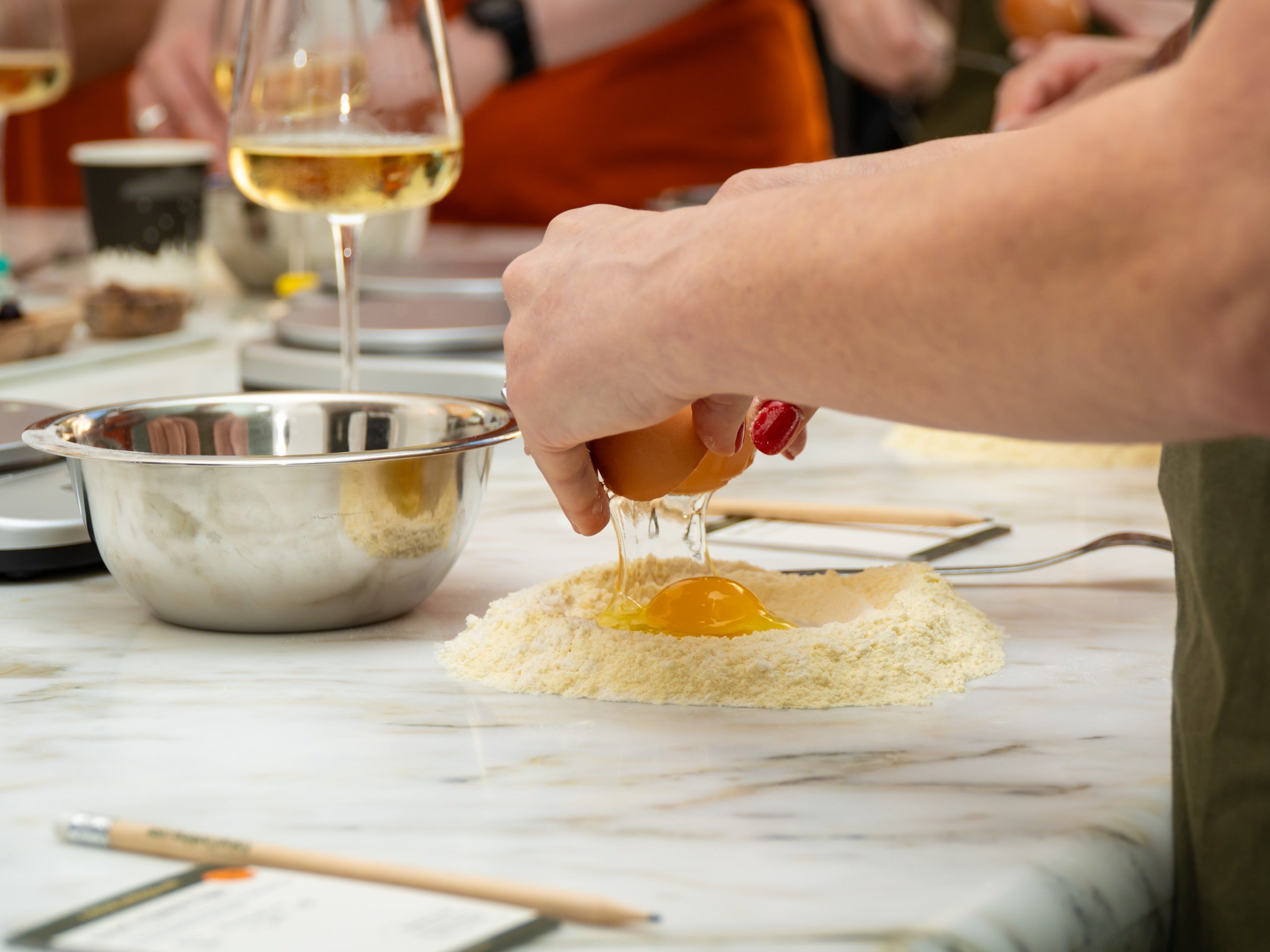 Farmer's Market Tour & Authentic Pasta-Making Experience with Fine Italian Wine