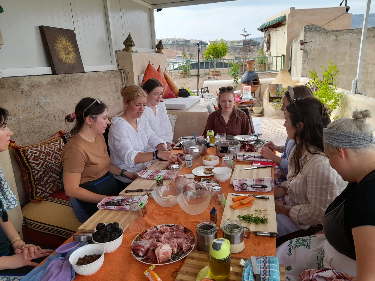 Rooftop Cooking Class in Medina with Grandmother Fatima