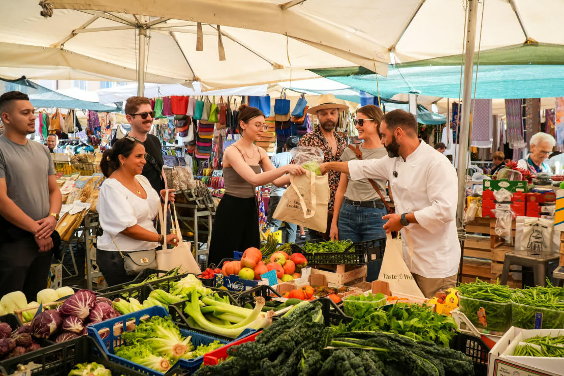 From Market to Table: Private Farmer’s Market Tour & Fresh Pasta Making Experience in Piazza Mattei  (Up to 12 Guests)