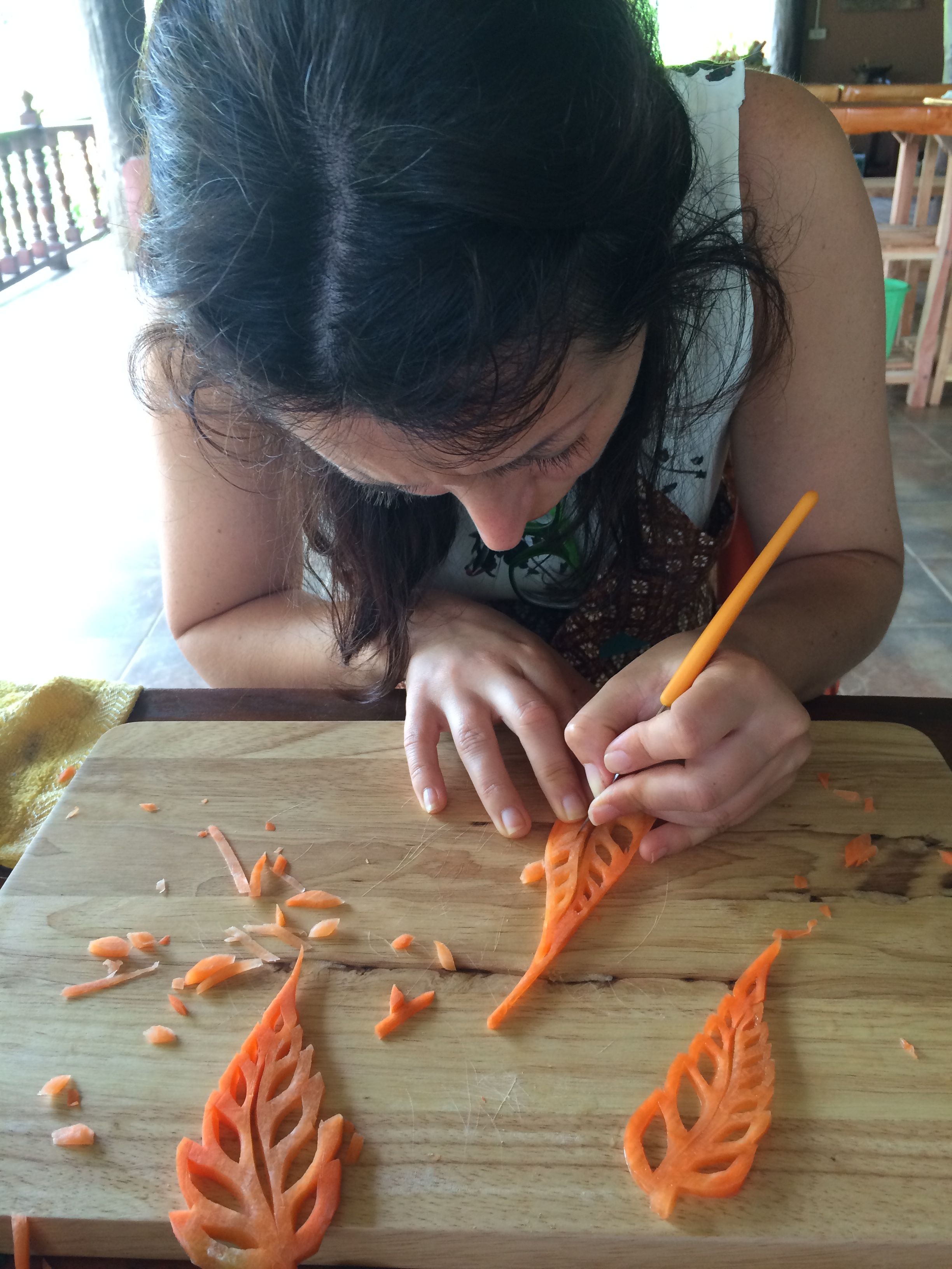 Fruit And Vegetable Carving program with Thai Master Chef at Sukho Cuisine Koh Lanta