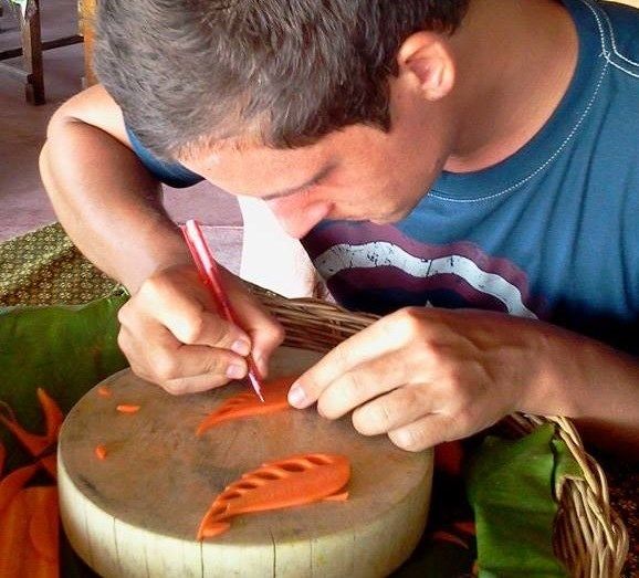 Fruit And Vegetable Carving program with Thai Master Chef at Sukho Cuisine Koh Lanta
