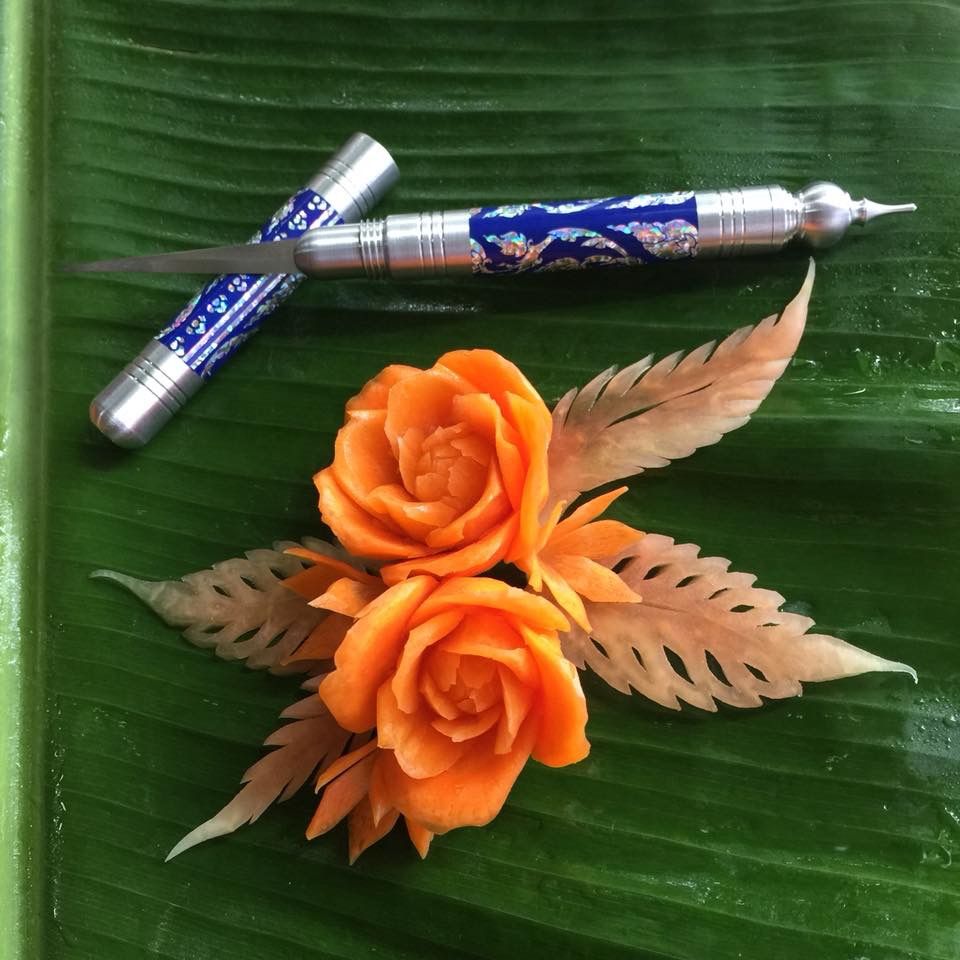 Fruit And Vegetable Carving program with Thai Master Chef at Sukho Cuisine Koh Lanta