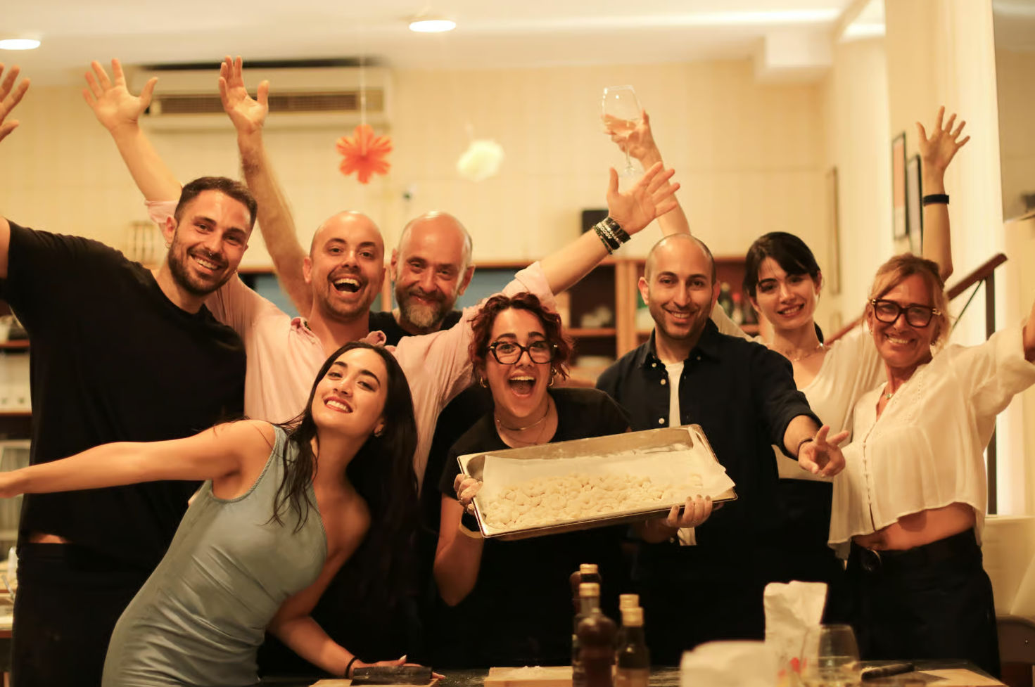 Gnocchi & Tiramisu Cooking Experience with Unlimited Wine in Rome