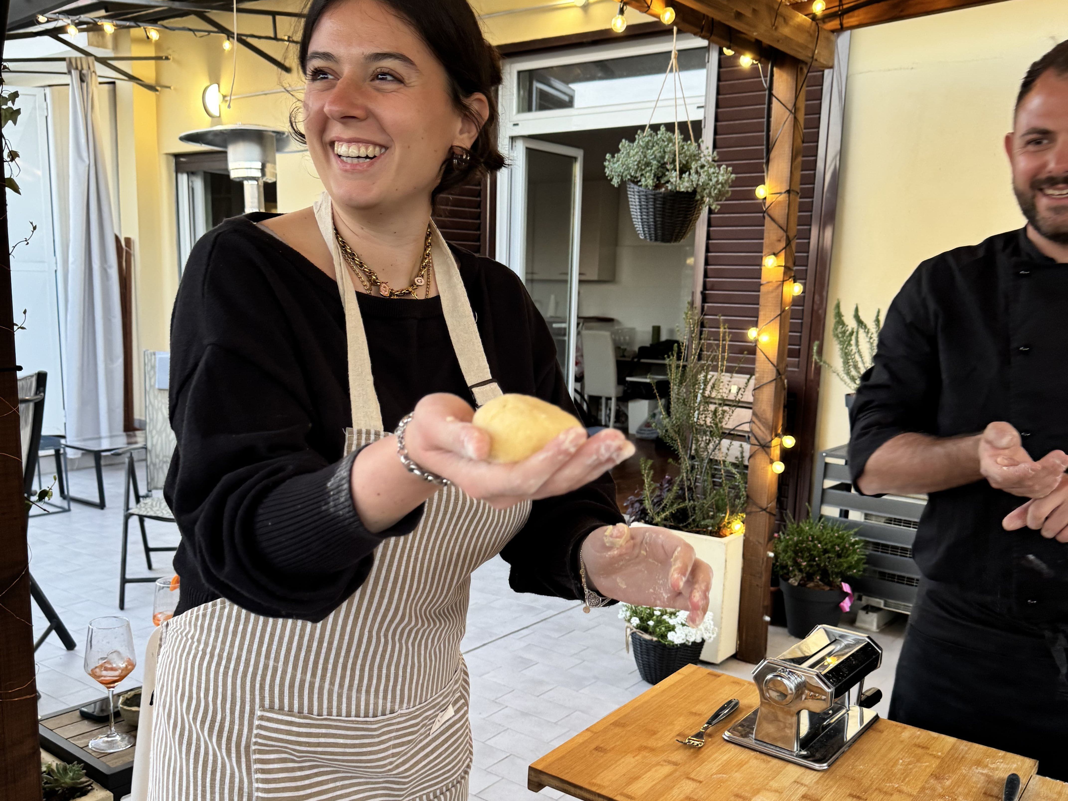 Fresh Pasta Making Class on a Private Terrace Near the Vatican Museums