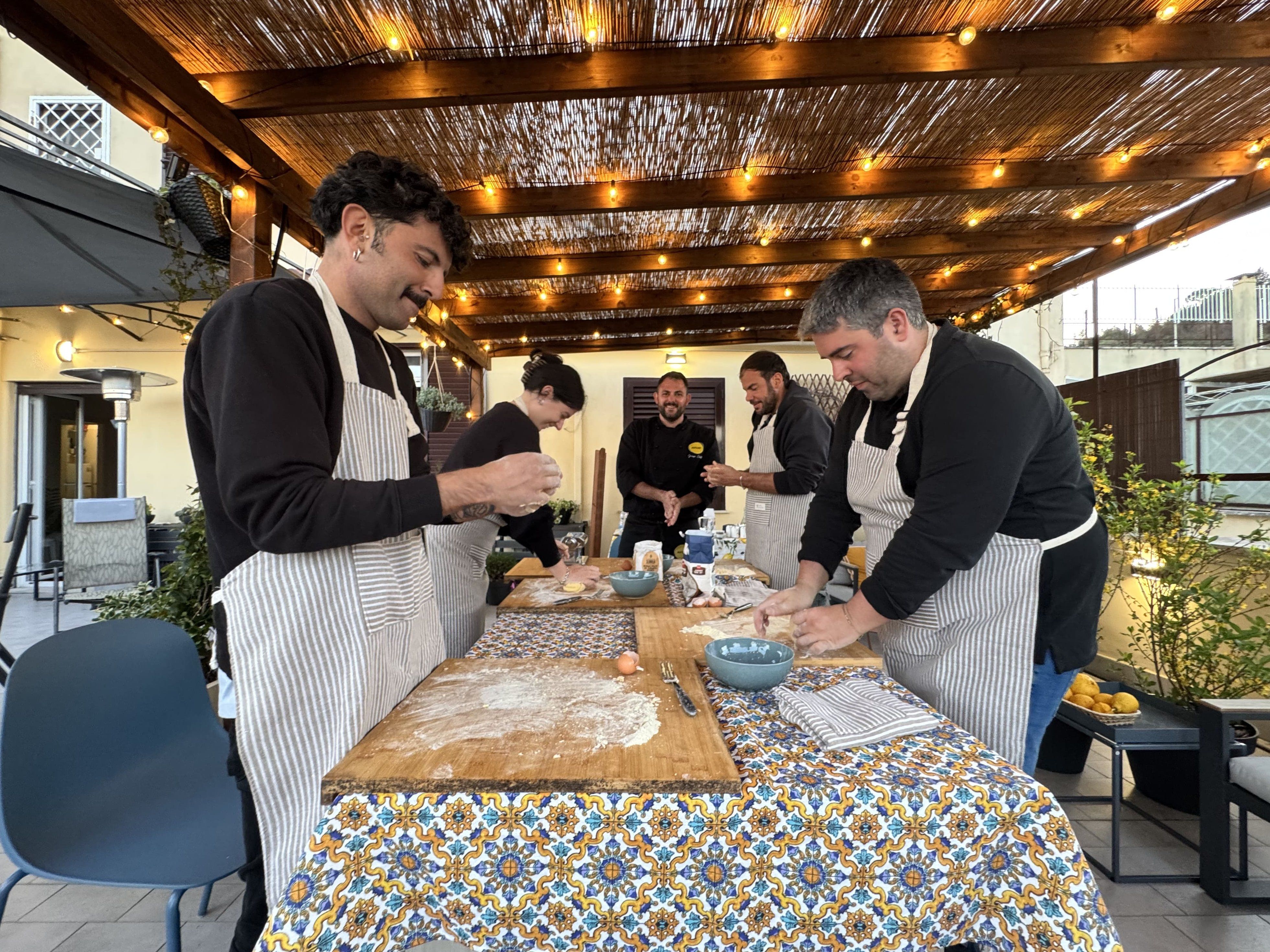 Fresh Pasta Making Class on a Private Terrace Near the Vatican Museums