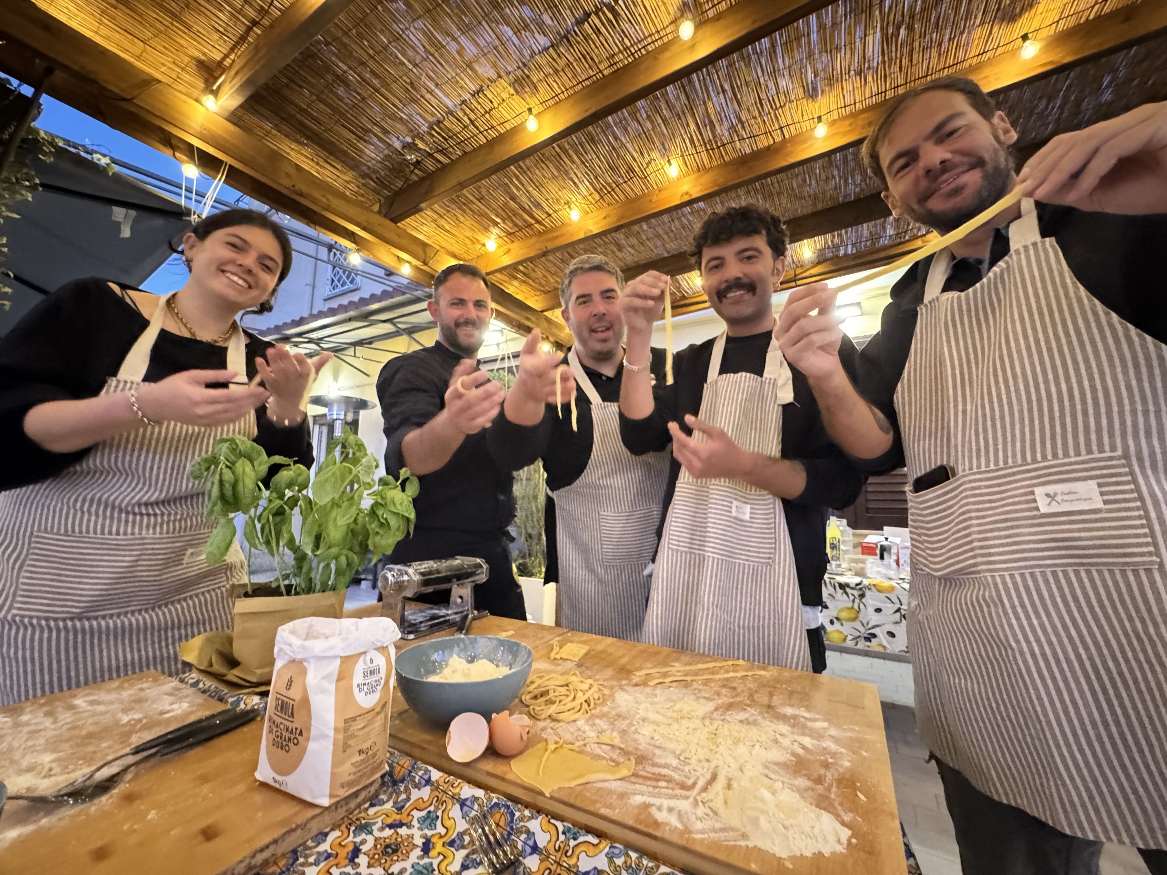 Fresh Pasta Making Class on a Private Terrace Near the Vatican Museums