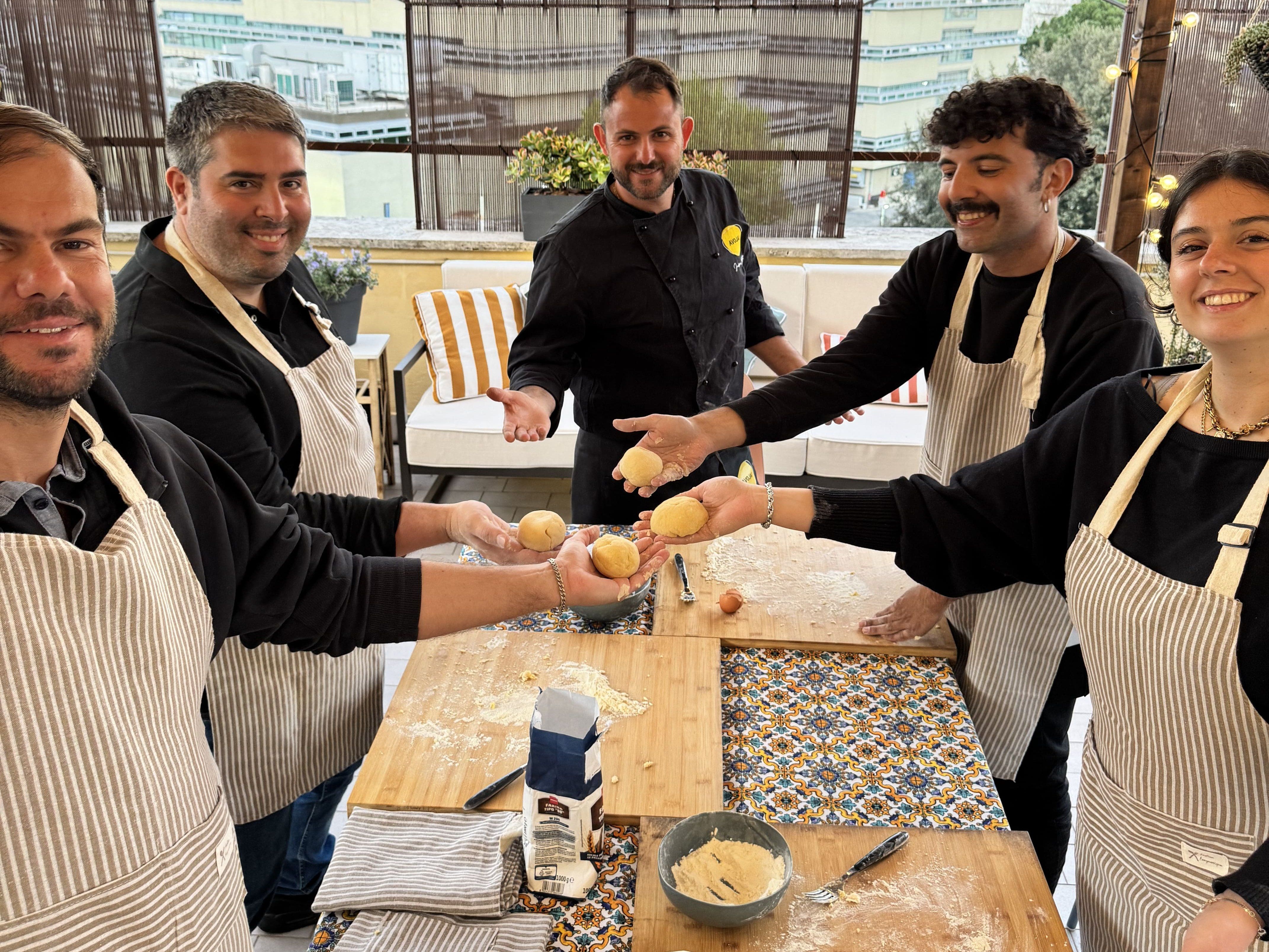 Fresh Pasta Making Class on a Private Terrace Near the Vatican Museums