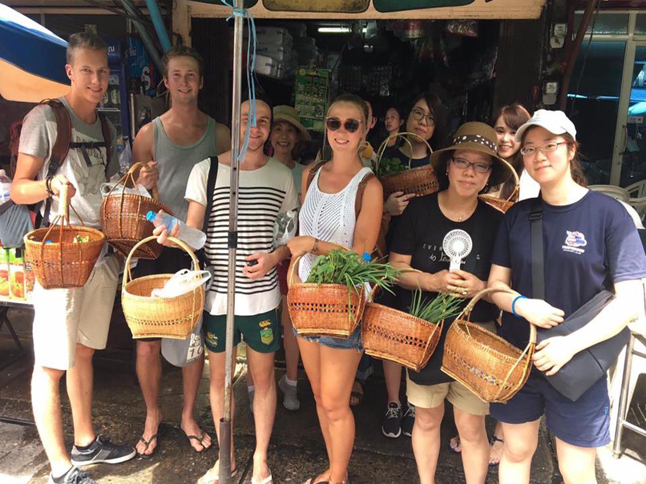 Hands-on Thai Cooking Class & Market Tour in Sukhumvit Pizza