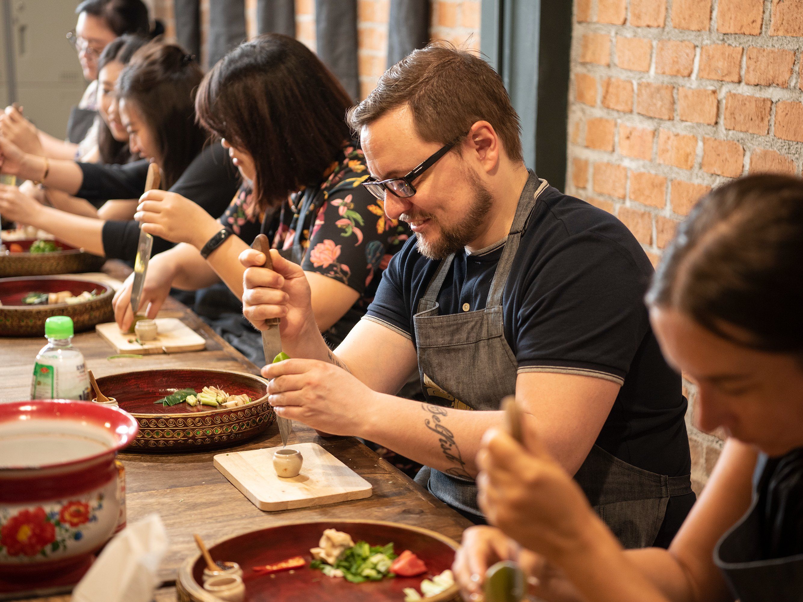 Cooking class.