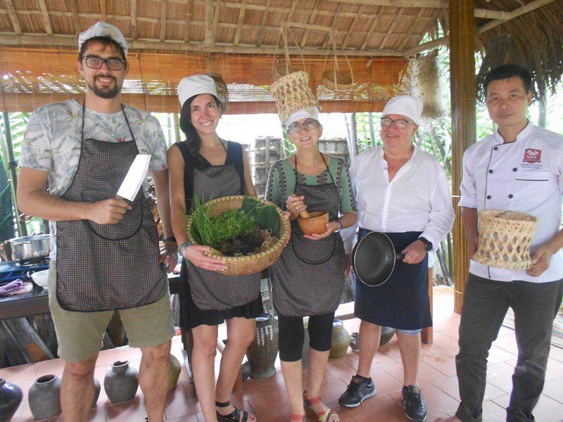 Cooking Class with Market and Eco Fishing Tour in Cam Thanh Village