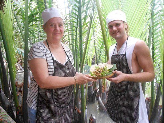 Cooking Class with Market and Eco Fishing Tour in Cam Thanh Village
