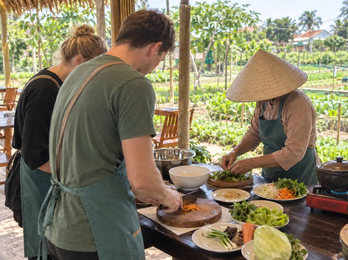 Family-Run Vietnamese Cooking Experience in Tra Que Village