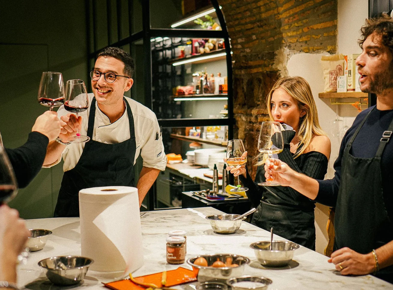 Italian Cooking Masterclass by the Colosseum: Pizza, Pasta & Tiramisu with Wine