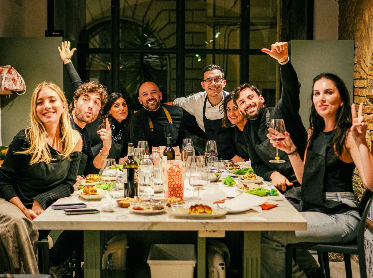 Italian Cooking Masterclass by the Colosseum: Pizza, Pasta & Tiramisu with Wine