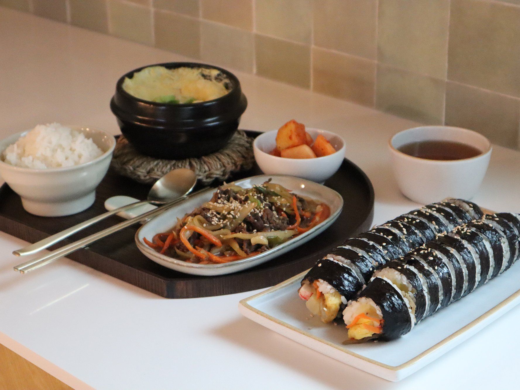 Korean Cuisine Class with Local Market Grocery Experience