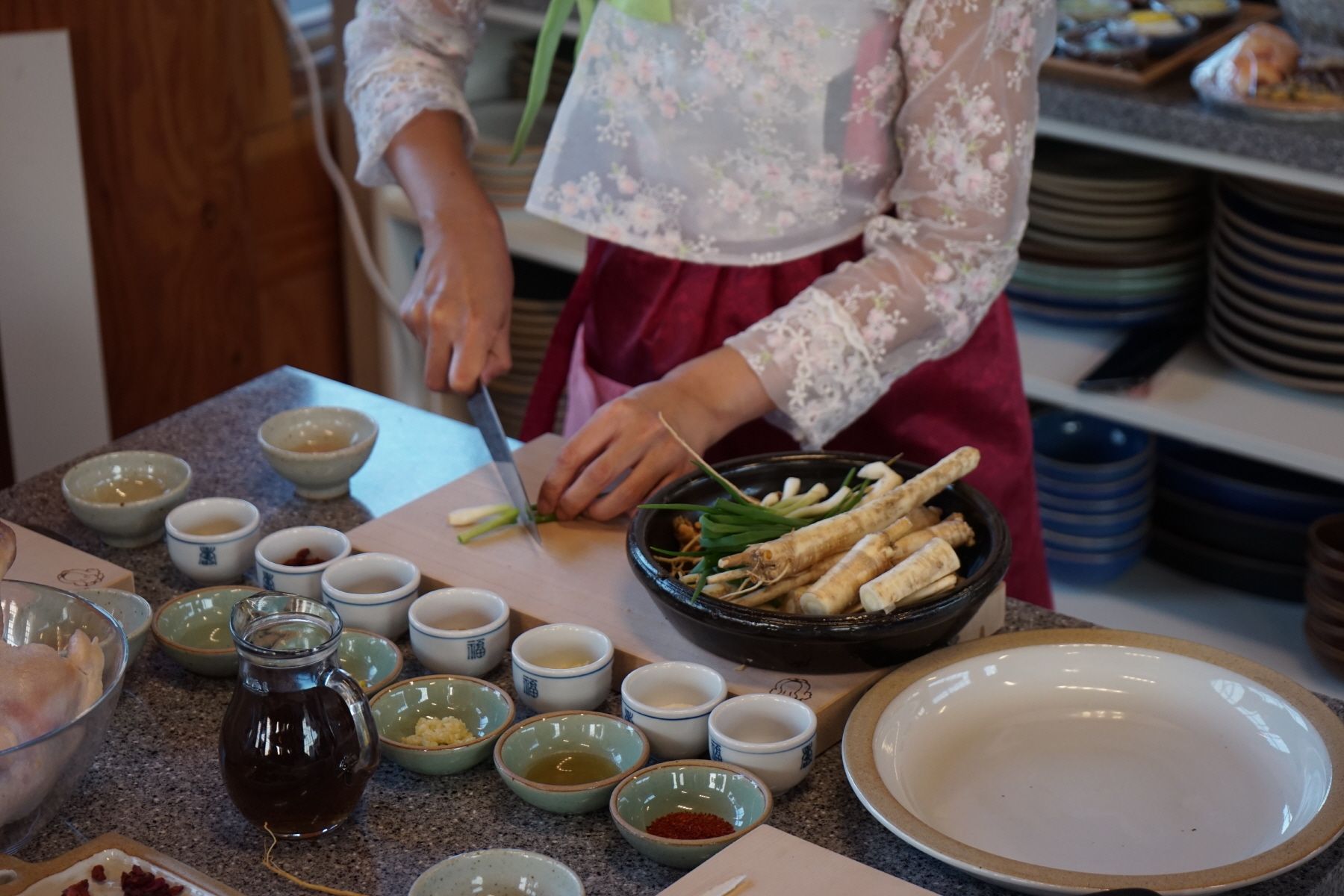 OME Cooking Lab Korean Home Cooking Class with Food ingredients market