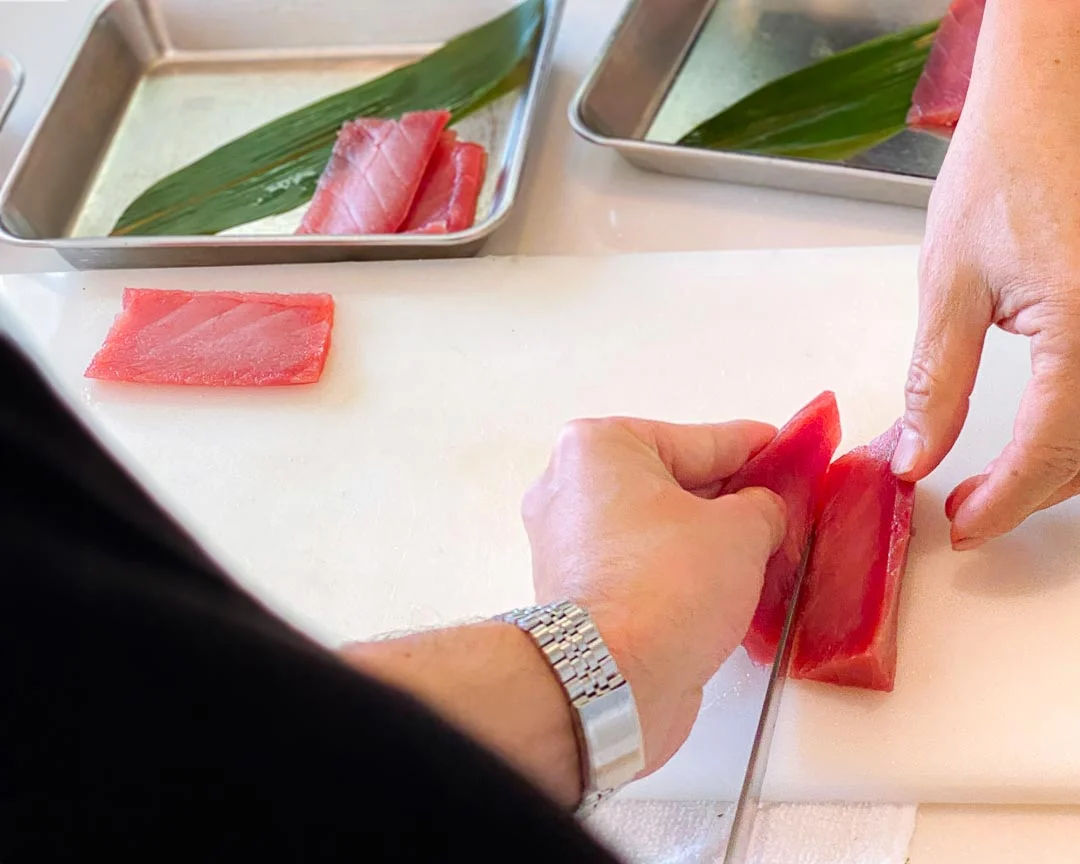 Kushikatsu & Sushi Culinary Class with Tea Ceremony in Osaka