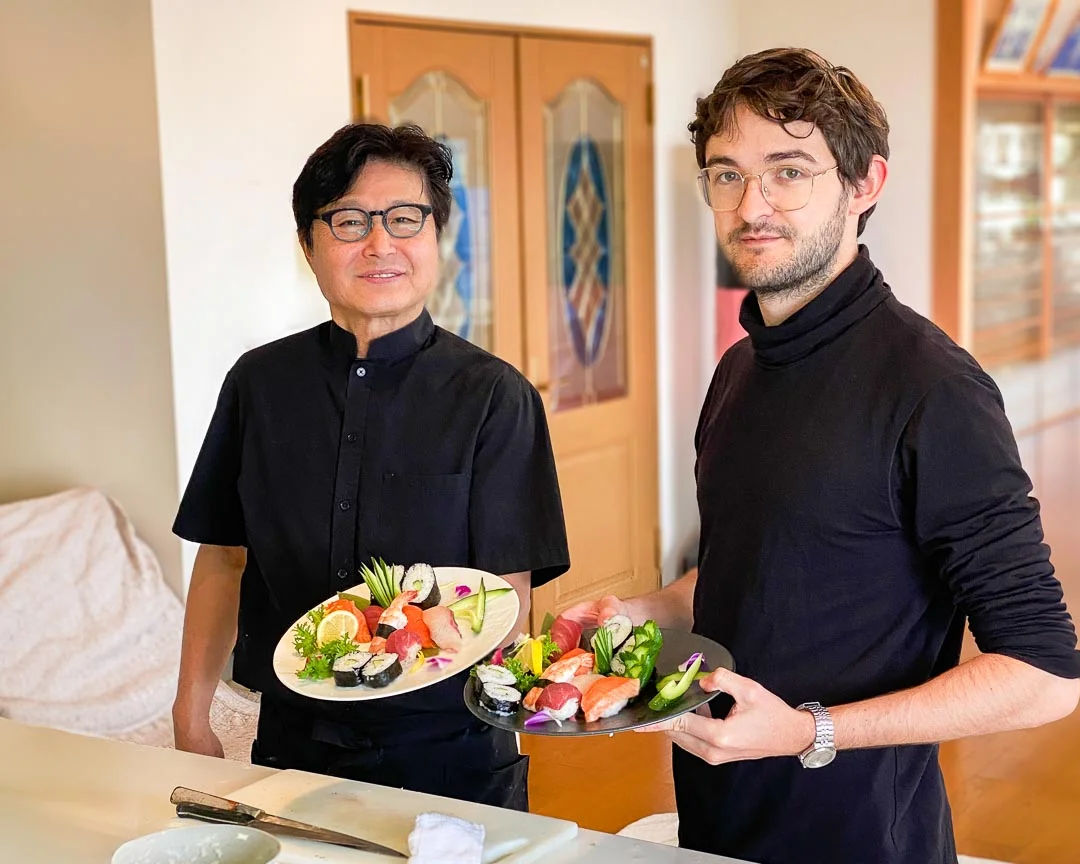 Kushikatsu & Sushi Culinary Class with Tea Ceremony in Osaka