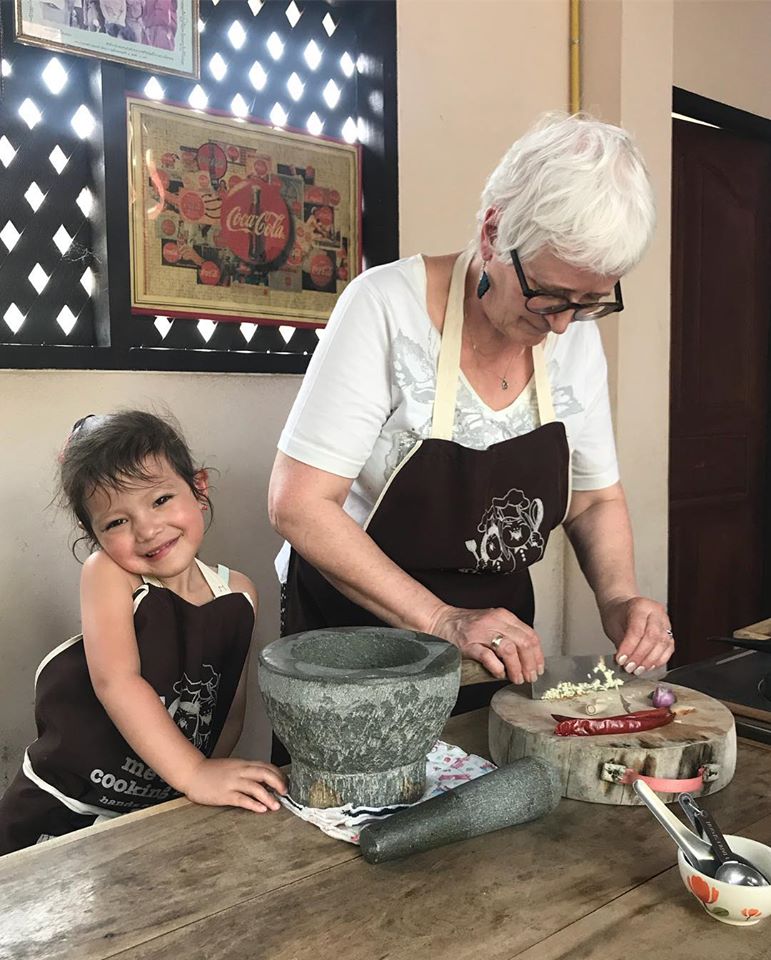 Thai Food Culture and Cooking Techniques with Me & Mom Using Fresh Ingredients from Our Garden