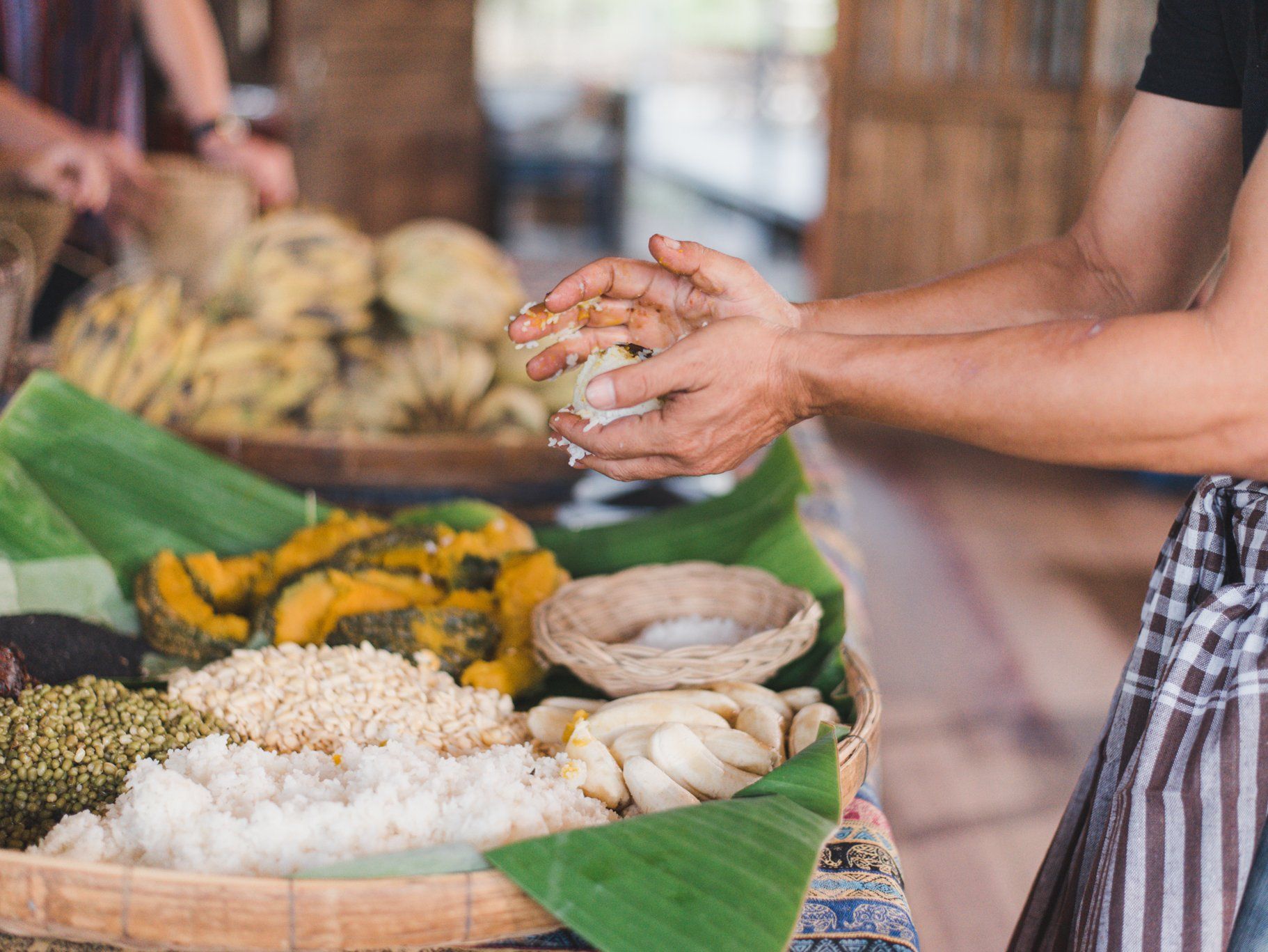 Learn How to Cook Supplementary Food for the Elephants