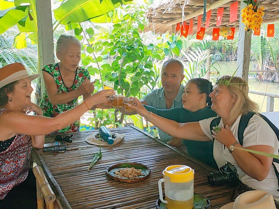 Local Market Walk, Basket Boat and Cooking Class Experience