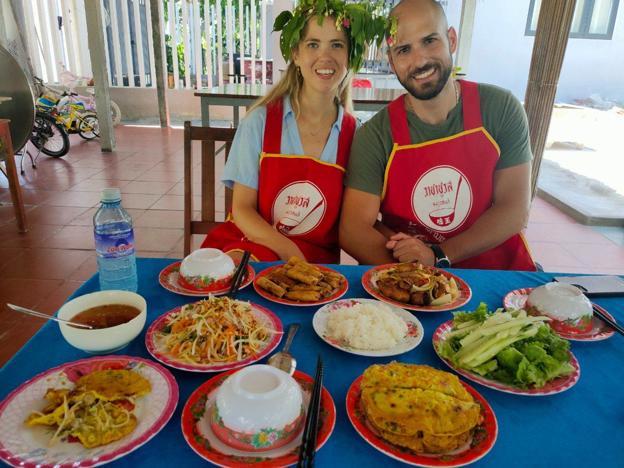 Local Market Walk, Basket Boat and Cooking Class Experience