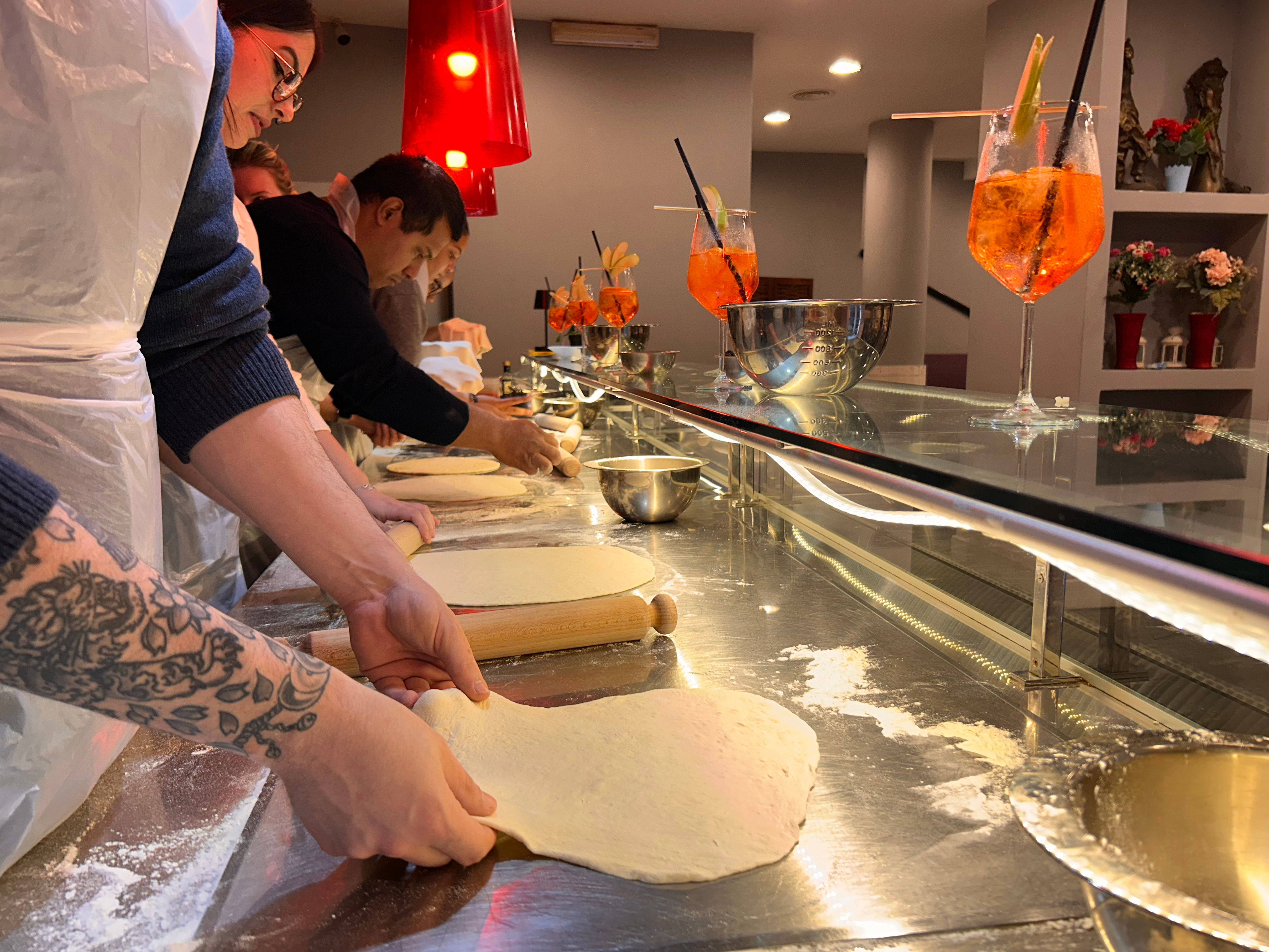 Make Authentic Pizza in Rome and Spritz-Making