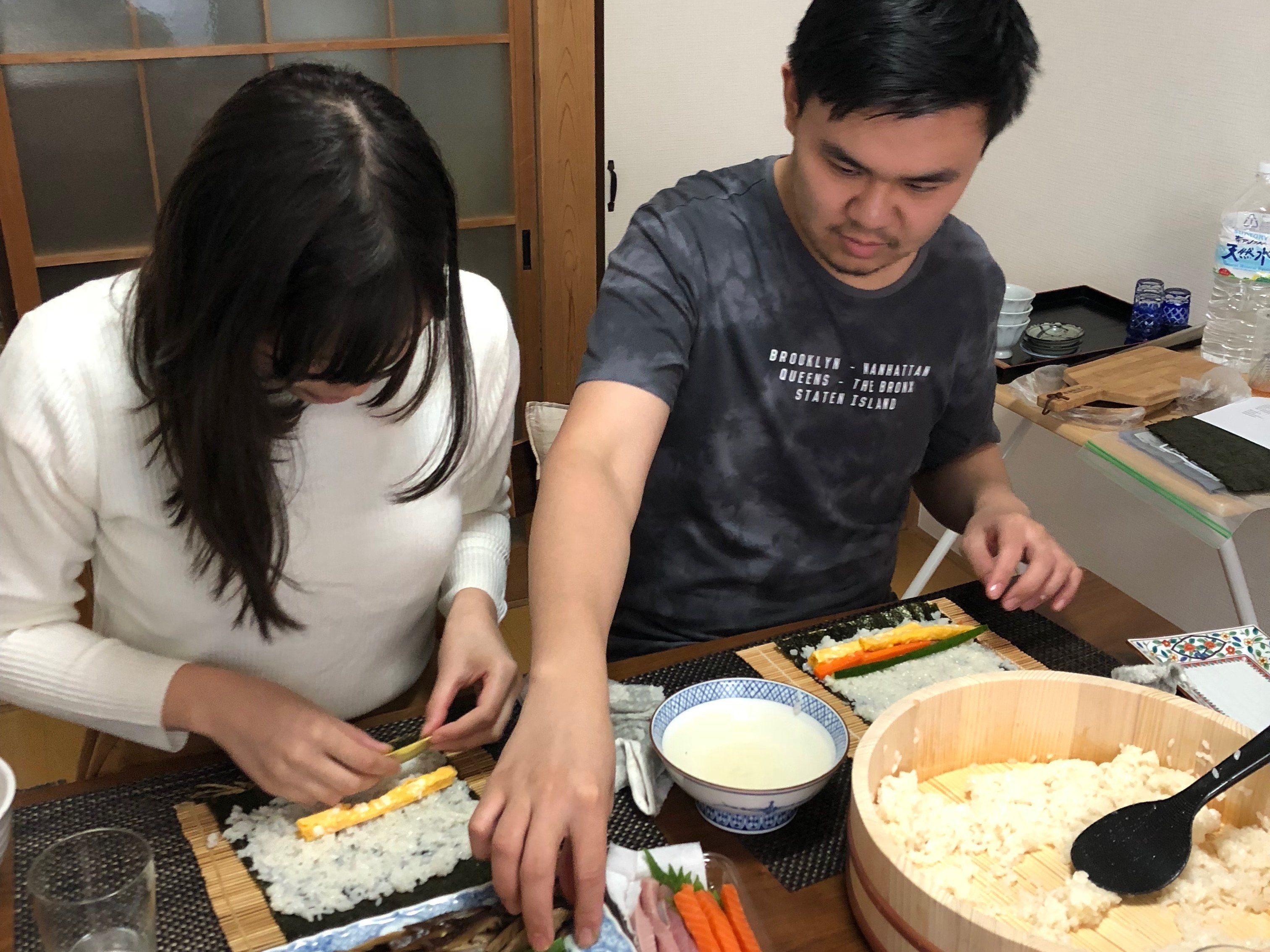 Hands-On Rolled Sushi Making Class and Sake Tasting